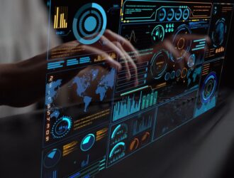 Interface digital de segurança representando proteção de acessos com FortiSASE